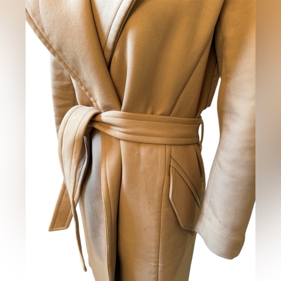 RAG & BONE AMBER Wool Blend Stylish Tan Long Coat - Picture 7 of 16